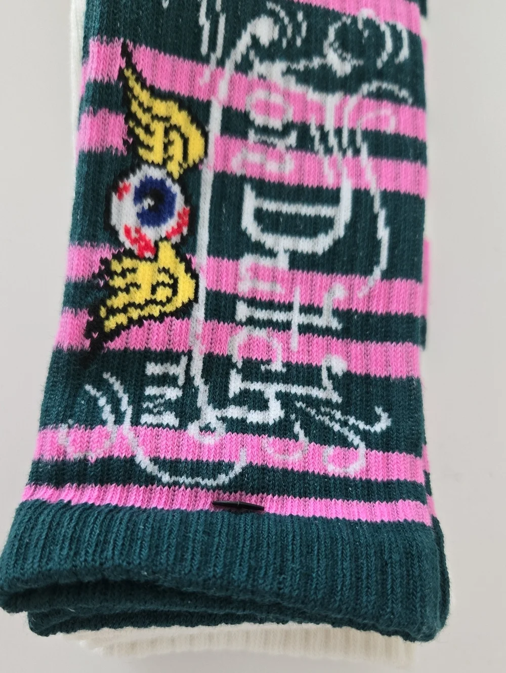 Von Dutch Women Colorful Casual Socks - Green, Pink,  3 Pairs Nwt